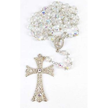 Imagem de Terço De Noiva Cristal Boreal 12mm Prata