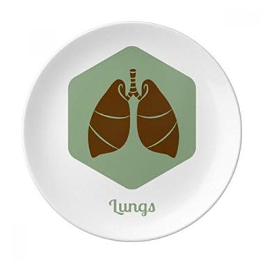 Imagem de Órgãos de Pulmão Placa Decorativa de Porcelana Salver Prato de Jantar
