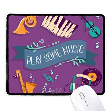 Imagem de Fone de ouvido de piano elétrico com som, mouse pad com borda costurada, tapete de borracha para jogos