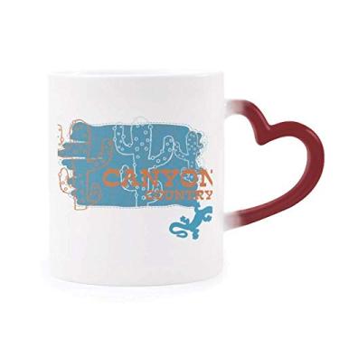 Imagem de Suculentas de cacto, planta em vaso sensível ao calor, caneca de grés que muda de cor vermelha