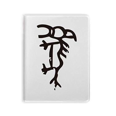 Imagem de Bones Inscriptions Caderno de cavalos do zodíaco chinês capa macia Diário