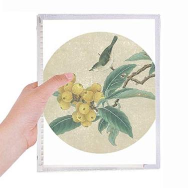 Imagem de Loquat — Caderno de pintura chinesa com plumas bordadas e diário de folhas soltas recarregável