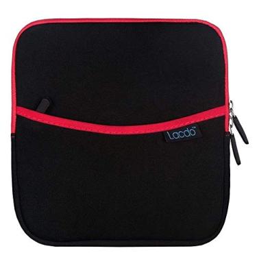 Imagem de Lacdo Gravador De Dvd Usb Externo à Prova De Choque Blu-Ray E Neoprene De Disco RíGido Externo Armazenamento Protetor Bolsa De Transporte Com Bolso De Armazenamento Extra Para Apple Md564zm(Vermelho)