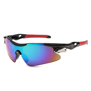 Imagem de Xiaolw Óculos de sol esportivos para bicicleta de estrada Óculos de proteção para ciclismo de montanha Óculos de proteção para bicicleta Mtb Óculos de sol masculino feminino (VERMELHO AZUL)