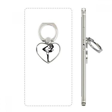 Imagem de Suporte de anel de telefone Stretching Yoga Girl Keep Outline com suporte universal