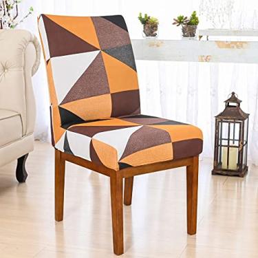 Imagem de Kit Capas Cadeira Jantar 6 Lugares Geo Retrô Luxo Linda
