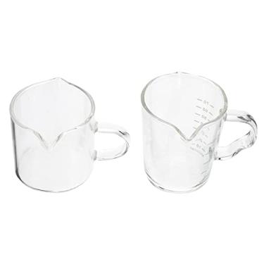 Imagem de SHOWERORO 2 Peças de leite jarro de serviço caneca de leite de vidro canecas de café de vidro caneca de café transparente jarra de leite de vidro pote de leite de vidro transparente