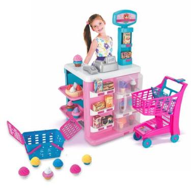 Imagem de Mercadinho Infantil Confeitaria Com Cestinha E Carrinho Magic Toys