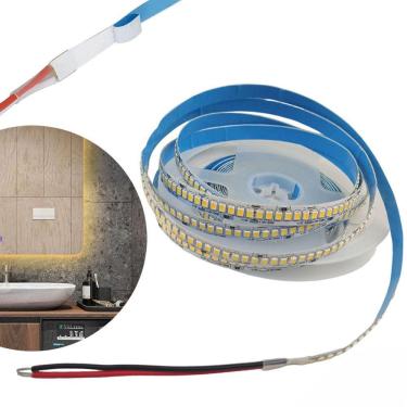 Imagem de Fita Led 5 Metros 240 Leds 16W 3000K Quarto Sala Iluminaçao Gesso Sanca Teto Rebaixado Gamer