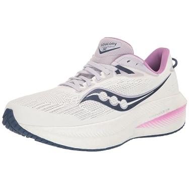 Imagem de Saucony Tênis feminino Triumph 21, Branco/índigo, 5
