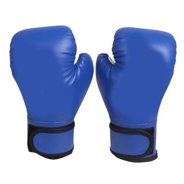 Imagem de kowaku Luvas de boxe para crianças Luvas de boxe Luvas de saco pesado Punch Mitts Luvas de treinamento Luvas de boxe para adolescentes Mma Home Gym Saco de, Azul