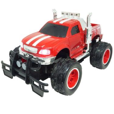 Imagem de Carrinho Controle Remoto Elétrico Recarregável Picape Monster Car Off Road Importway Ve...