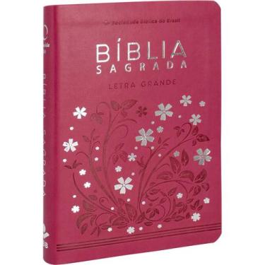 Imagem de Bíblia Sagrada Letra Grande Feminina Capa Luxo Pink Florida Almeida Re