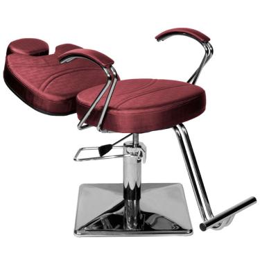 Imagem de Cadeira Poltrona de Cabeleireiro Recl Topázio Bordô Facto