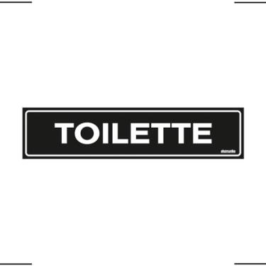 Imagem de Placa De Sinalização Toilette 30x7 Ekomunike - A-429 F9e