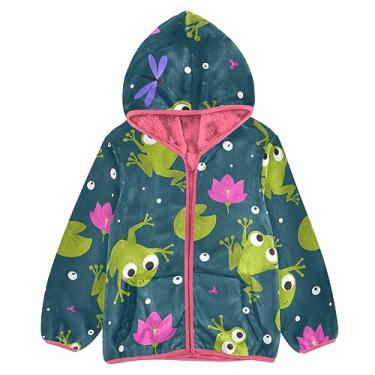 Imagem de Engraçado Brilhante Desenhos Animados Sapos Lírios Água Meninos Outono Casaco de Lã Crianças Casacos Meninos Rosa Outono Roupas de Bebê Menina 3T, Lírios de água engraçados de sapos brilhantes, 6