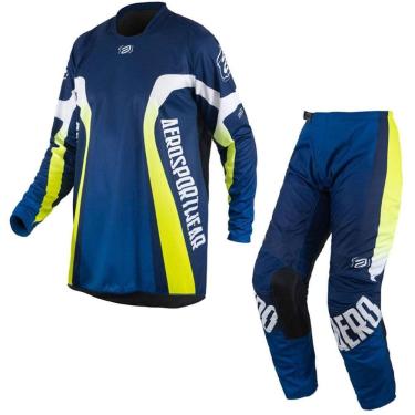 Imagem de Kit Calça + Camisa ASW Image Way 2024 Azul/Amarelo