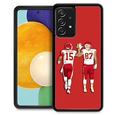 Imagem de DJSOK Capa compatível com Samsung Galaxy A53 5G, futebol americano A5 para meninas e homens, padrão de proteção contra quedas com capa amortecedora de TPU macio para Samsung Galaxy A53 5G