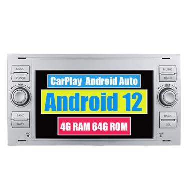 Imagem de RoverOne Automotivo Radio Estéreo para Ford Transit Galaxy Mondeo Fiesta Fusion Kuga C-MAX S-MAX Kuga Connect para Focus 2 com CarPlay Android Auto Navegação GPS Bluetooth Central Multimídia WiFi