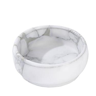 Imagem de CM CHIC MONDAY Tigelas decorativas de 12 cm, tigelas decorativas de mármore natural para decoração de casa, tigela de chave, mesa de centro de mesa, tigela de servir sabonete, queimador de incenso,