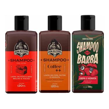 Imagem de Kit 3x Shampoo Para Barba Negra Coffee Guaraná Don Alcides Kit