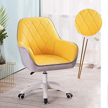 Imagem de Cadeira de computador com apoio de braço, cadeira de escritório de veludo, cadeira de conferência ergonômica, cadeira de mesa com altura ajustável, cadeira giratória moderna para sala de est