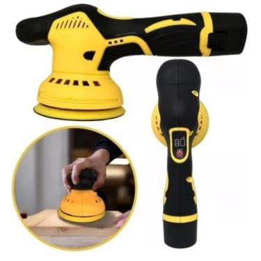 Imagem de Lixadeira Politriz Port�til Sem Fio Profissional Multifuncional El�trica 12v 5000rpm 600W de potencia Polimento Automotivo
