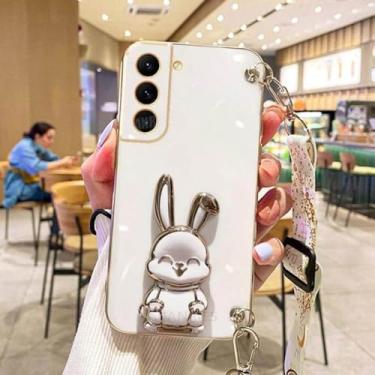 Imagem de Para samsung galaxy s 21 22 23 crossbody cordão cinta caso s21 s23 s20 fe s22 plus ultra s21fe suporte capa de silicone, tzxgs branco, para nota 9