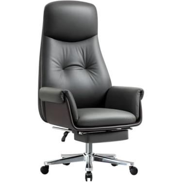 Imagem de Cadeira de escritório com apoio para as costas Cadeira executiva ergonômica de estudo com altura ajustável, reclinável confortável para homens e mulheres Cadeira de tarefas com apoio para os