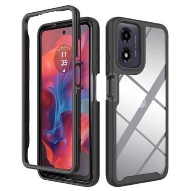 Imagem de Compatível com Motorola Moto E14, capa protetora antiqueda e absorção de choque compatível com Motorola Moto G04 XT2421-2 / Moto G24 XT2423-1 / Moto G04s capa preta