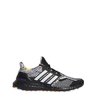 Imagem de adidas Tênis de corrida masculino Ultraboost 5.0 Alphaskin, Núcleo preto/nuvem, branco/roxo, 12.5