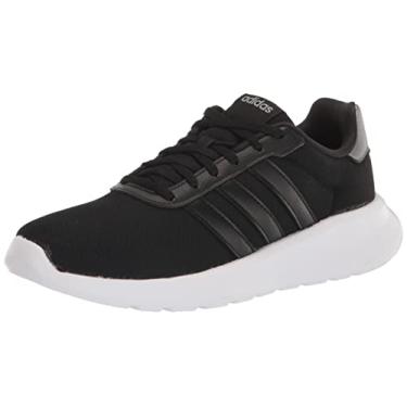 Imagem de adidas Tênis de corrida feminino Lite Racer 3.0, Núcleo preto/preto/ferro metálico, 10.5