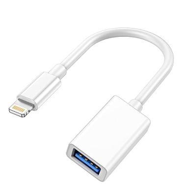 Imagem de Naiyal Adaptador de câmera Lightning para USB, conversor de cabo USB OTG certificado pela Apple MFi para iPhone 14 13 12 11 Pro Max XS XR X 8 iPad, suporta câmera, leitor de cartão, pen drive USB