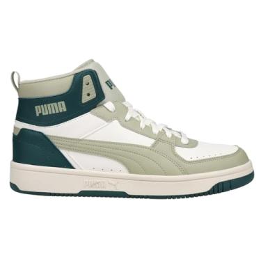 Imagem de PUMA Tênis masculino Rebound Joy com cadarço casual - branco, Cinza, 44