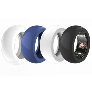 Imagem de Pacote com 4 capas de silicone macio compatível com Oura Ring/Samsung Galaxy Ring, Oura Ring 4/Gen 3, capa protetora fina e macia, acessórios de anel inteligente para malhar na academia, homens e