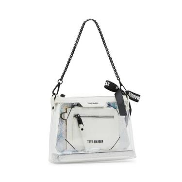 Imagem de Steve Madden Bolsa feminina Dominic transparente com estojo de cartão para presente, Branco, One Size