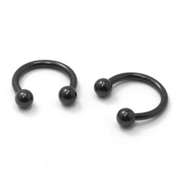 Imagem de Piercing Ferradura Preto Aço Cirúrgico - M2 Piercing