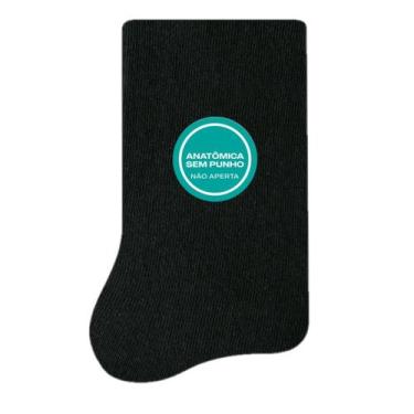 Imagem de Meia Feminina Anatômica Sem Punho Cano Longo Algodão Selene 7725, Femi