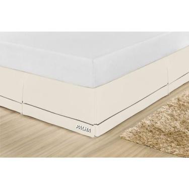 Imagem de Saia Box Super King Ponto Palito Percal 180 Fios 80% Algodão - Rafalor