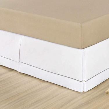 Imagem de Saia Box King Ponto Palito Percal 180 Fios - Rafaloro Enxovais, Branco