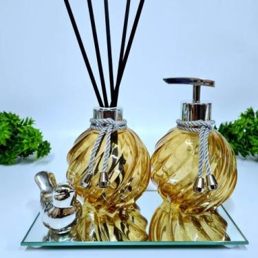 Imagem de Kit Lavabo, Saboneteira, Difusor E Acessórios( Espiral ) - R&A, Espira