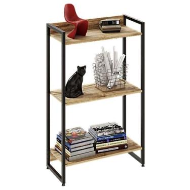 Imagem de Estante Livreiro Dynamica Industrial 60cm 3 Prateleiras C08 Carvalho -