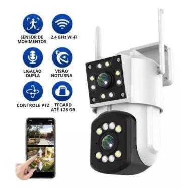 Imagem de Câmera Segurança Externa A28b com Lente e Antena Dupla, Zoom 5G - Mini