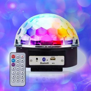 Imagem de Bola de Balada Festa Led Giratória com Bluetooth e Usb - CORREIA