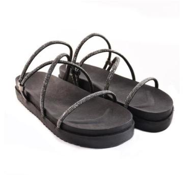 Imagem de Sandália Papete Feminina Rasteirinha Detalhe Tiras Traseiras - AFC Act