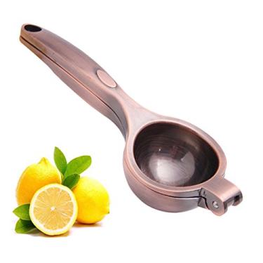 Imagem de Espremedor de limão em aço inoxidável/limão espremedor manual manual de frutas cítricas espremedor de metal - tigela extra grande de 6,9 cm, resistente, fácil de limpar, lavável na lava-louças