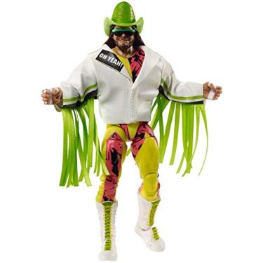 Imagem de WWE Ultimate Edition “Macho Man” Randy Savage Action Figure, 6-in /15.24-cm, with Interchangeable Heads, Swappable Hands, & Entrance Gear for Ages 8 Years Old & Up