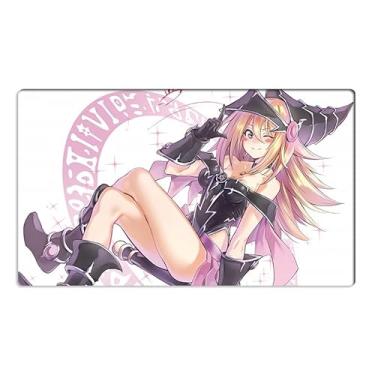 Imagem de New Yugioh Playmat Dark Magician Girl TCG CCG Trading Card Game Mat Pad No Zones + Free Bag (ZD014-969-K)