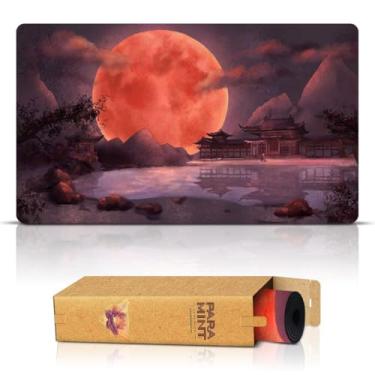 Imagem de Paramint Blood Moon Shinto Temple (Stitched) - MTG Playmat - Compatible for Magic The Gathering Playmat - Play MTG, YuGiOh, Pokemon, TCG - Original Play Mat Art Designs & Accessories