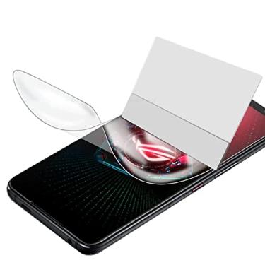 Imagem de CUFEREDU 2 películas protetoras de tela frontal flexível para Asus ROG Phone 6 5G/6 Batman Edition / 6 Pro 6,7 polegadas 3D filme de hidrogel TPU transparente sensível ao toque desbloqueio de